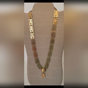 Elegant Gold and Bronze Necklace